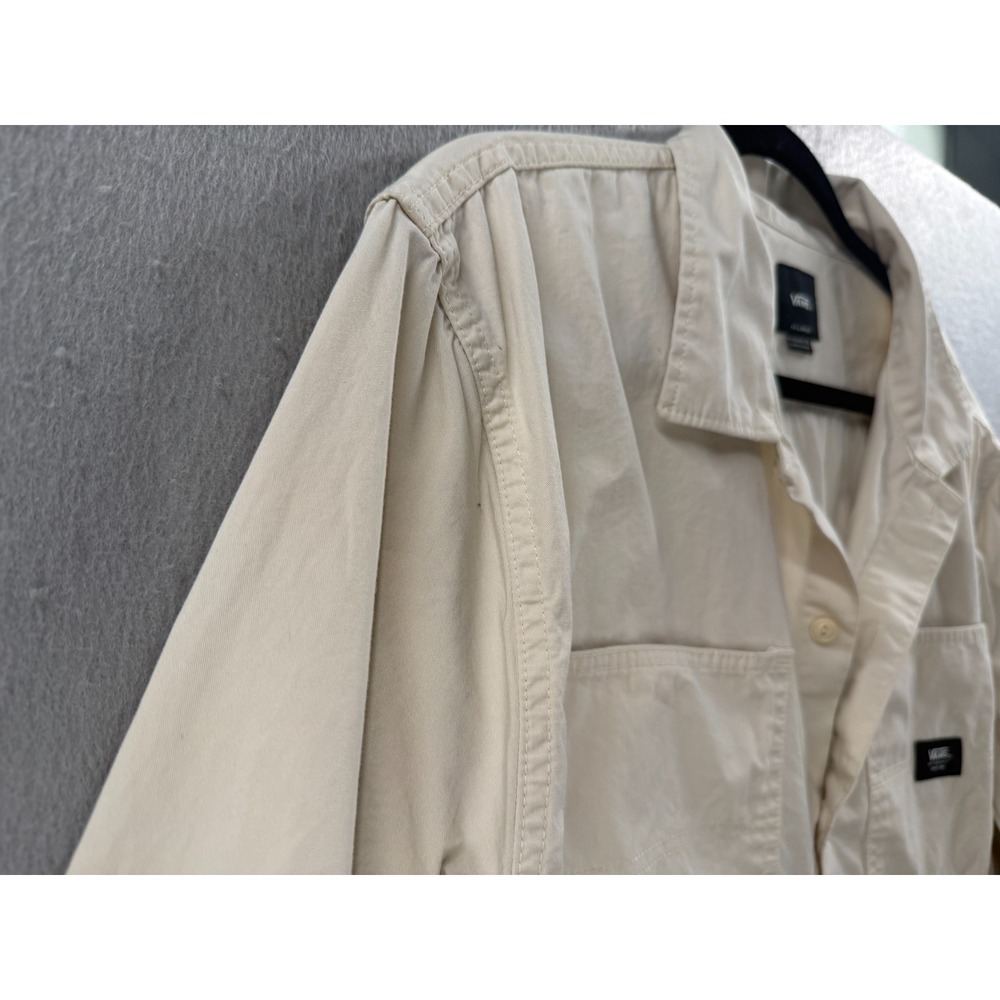 Vans Bayview Shirt Mens XXL Cream Shacket Skate Utility Y2K Chore Coat Work - Picture 3 of 11